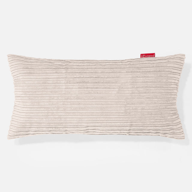 Coussin Rectangulaire Géant 40 x 80cm - Côtelé Ivoire 01