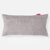 Coussin Rectangulaire Géant 40 x 80cm - Côtelé Gris Argent 01