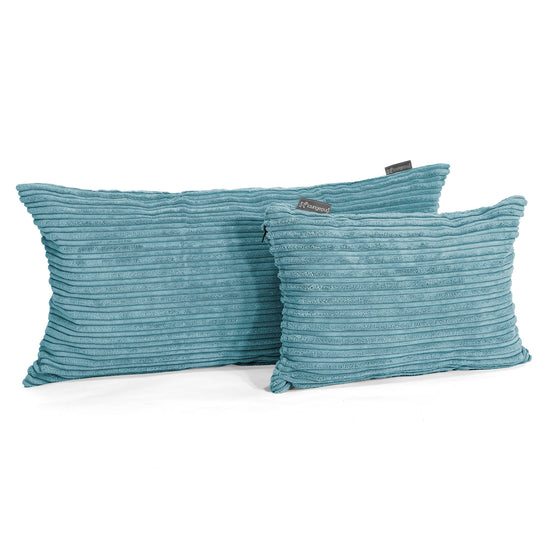 Coussin Rectangulaire Géant 40 x 80cm - Côtelé Mer Égée 03