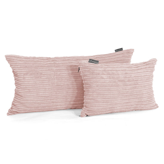 Coussin Rectangulaire Géant 40 x 80cm - Côtelé Rose 03