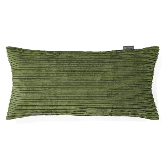 Coussin Rectangulaire Géant 40 x 80cm - Côtelé Vert Forêt 01