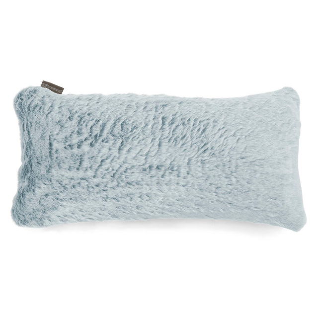 Coussin Rectangulaire Géant 40 x 80cm - Fausse Fourrure Lapin Bleu Pastel 01