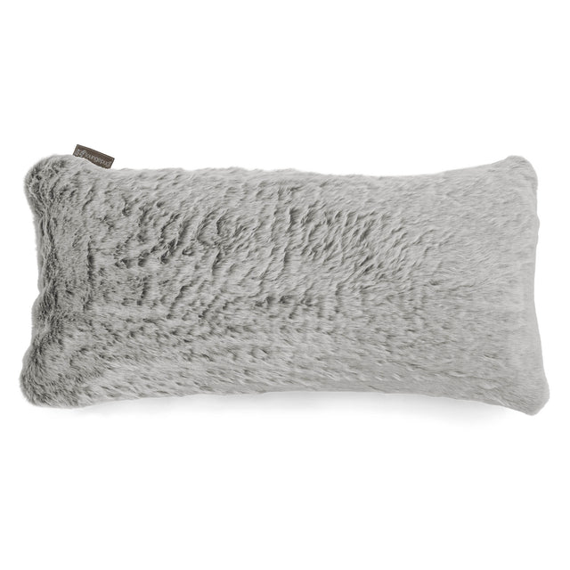 Coussin Rectangulaire Géant 40 x 80cm - Fausse Fourrure Lapin Gris clair 01