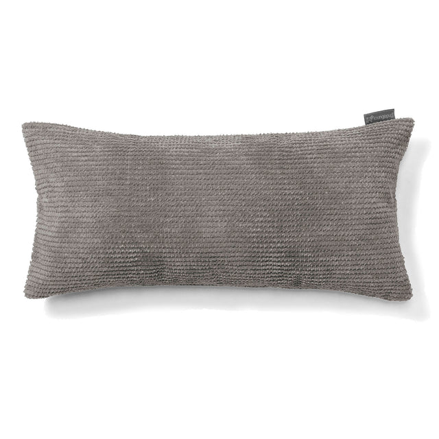 Coussin Rectangulaire Géant 40 x 80cm - Pompon Anthracite 01