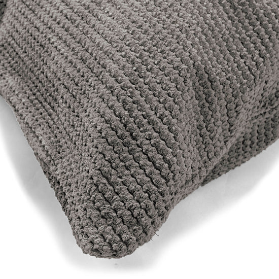 Coussin Rectangulaire Géant 40 x 80cm - Pompon Anthracite 02