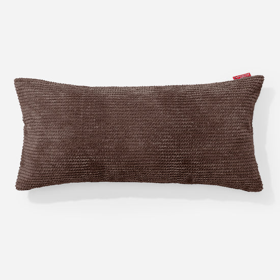Coussin Rectangulaire Géant 40 x 80cm - Pompon Chocolat 01