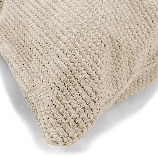 Coussin Rectangulaire Géant 40 x 80cm - Pompon Crème 02