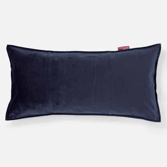 Coussin Rectangulaire Géant 40 x 80cm - Velours Bleu Marine 01