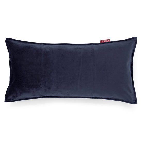 Coussin Rectangulaire Géant 40 x 80cm - Velours Bleu Marine 01