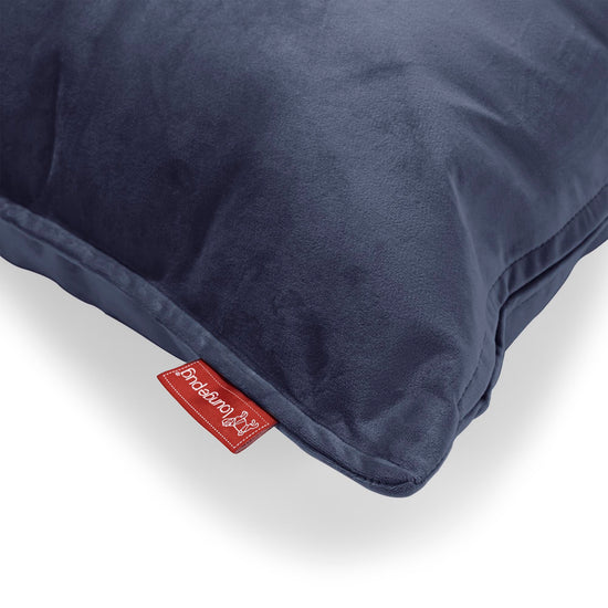 Coussin Rectangulaire Géant 40 x 80cm - Velours Bleu Marine 02