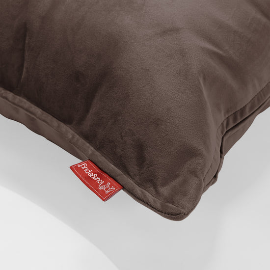 Coussin Rectangulaire Géant 40 x 80cm - Velours Espresso 02