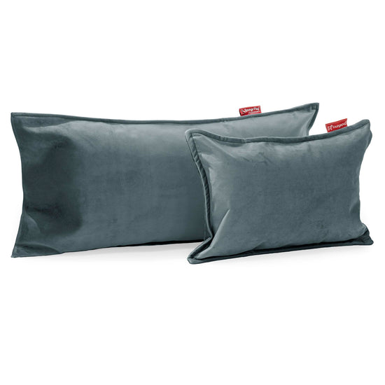 Coussin Rectangulaire Géant 40 x 80cm - Velours Mer Égée 03