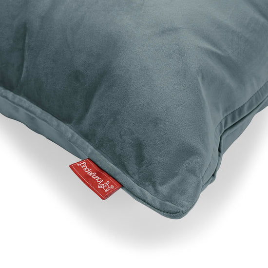 Coussin Rectangulaire Géant 40 x 80cm - Velours Mer Égée 02