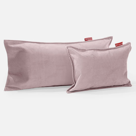 Coussin Rectangulaire Géant 40 x 80cm - Velours Rose 03