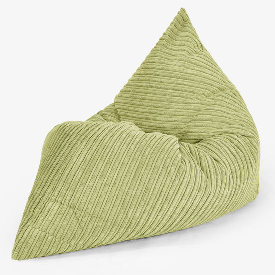 Gros Pouf Enfant 2-14 ans - Côtelé Vert Acide 02