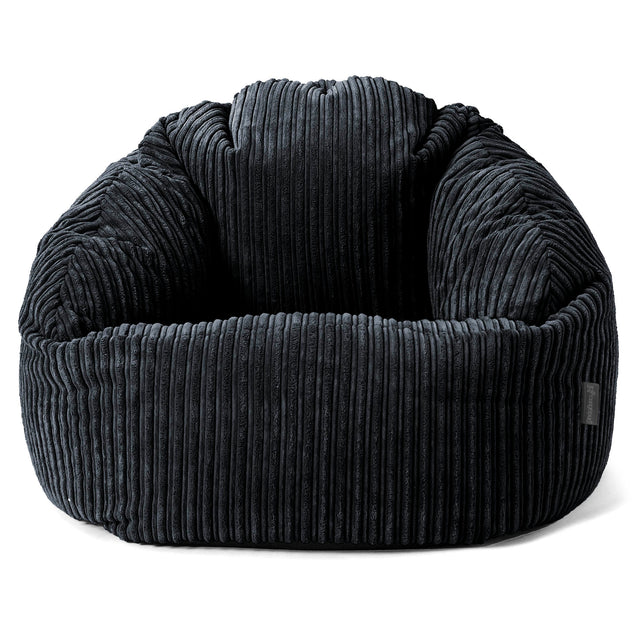 Pouf Chaise Bubble - Côtelé Noir 01
