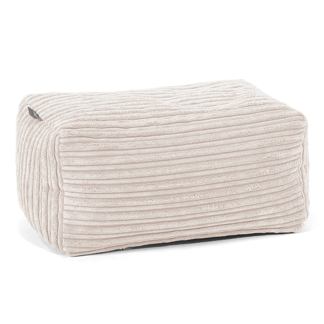 Pouf Repose Pied - Côtelé Ivoire 01