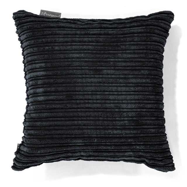 Coussin 47 x 47cm - Côtelé Noir 01