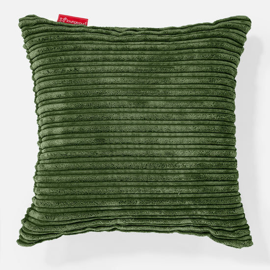 Housse de Coussin 47 x 47cm - Côtelé Vert Forêt 01