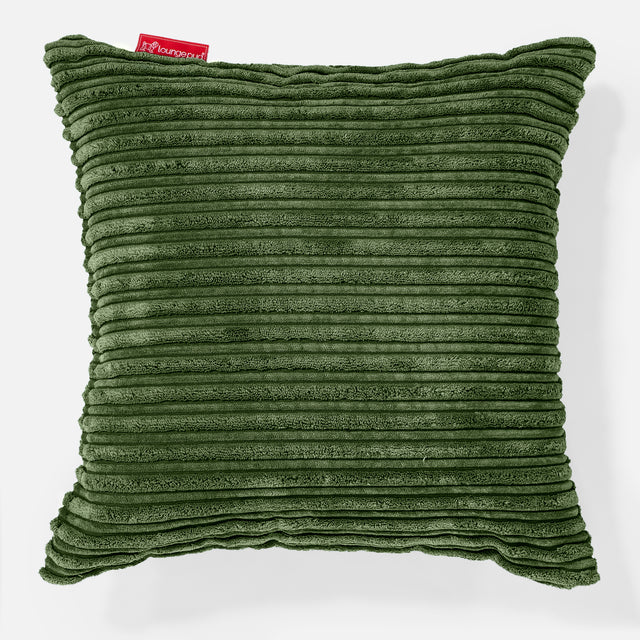Housse de Coussin 47 x 47cm - Côtelé Vert Forêt 01