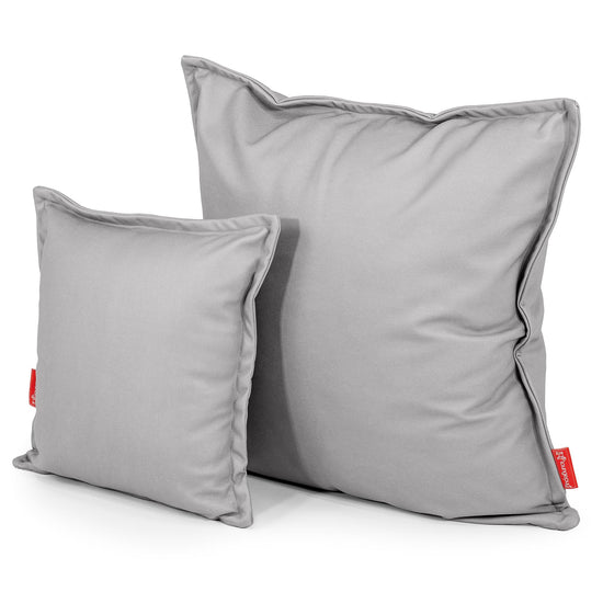 Housse de Coussin 47 x 47cm - Cuir Végan Gris 02