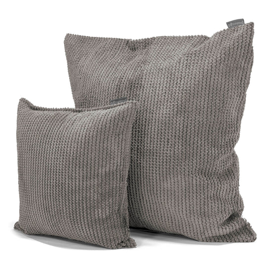 Coussin 47 x 47cm - Pompon Anthracite 02