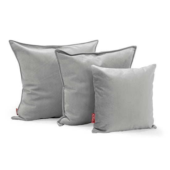 Coussin 47 x 47cm - Velours Argent 02