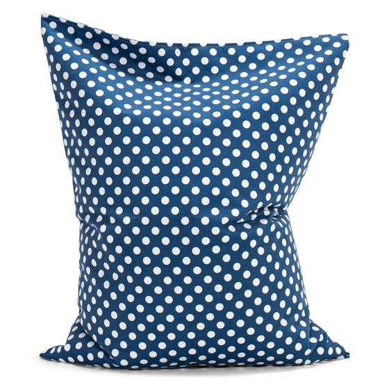 Coussin Pouf Enfant - Imprimé Bleu à Pois 01