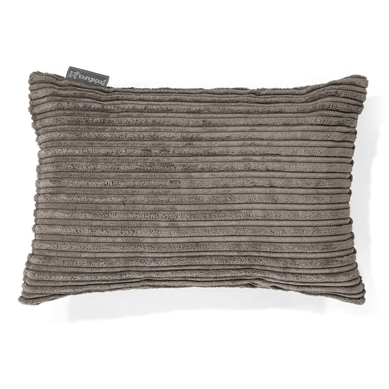 Coussin Rectangulaire 35 x 50cm - Côtelé Anthracite 01