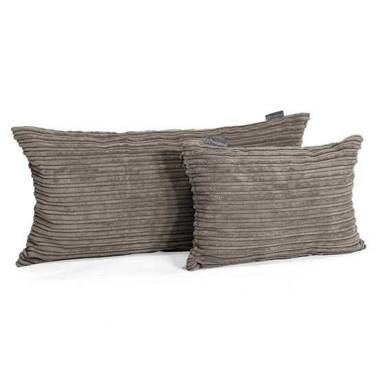 Coussin Rectangulaire 35 x 50cm - Côtelé Anthracite 03
