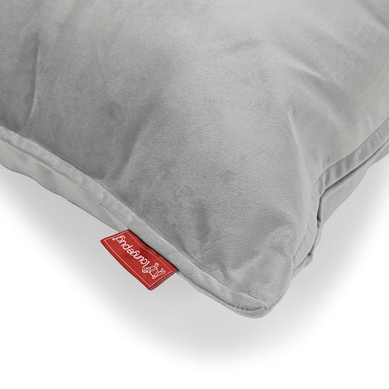 Coussin Rectangulaire 35 x 50cm - Velours Argent 02