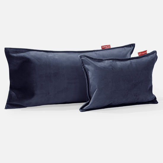 Coussin Rectangulaire 35 x 50cm - Velours Bleu Marine 03