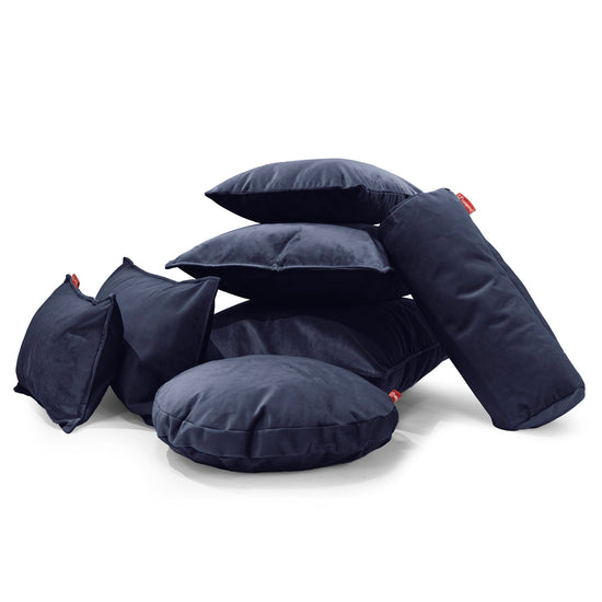 Coussin Rectangulaire 35 x 50cm - Velours Bleu Marine 04