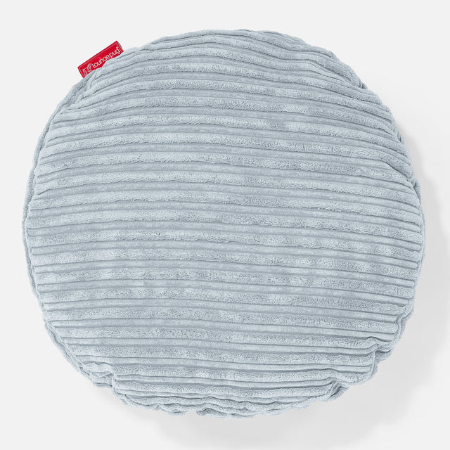 Coussin Rond 50cm - Côtelé Bébé Bleu 01