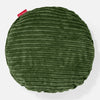 Housse de Coussin Rond 50cm - Côtelé Vert Forêt 01