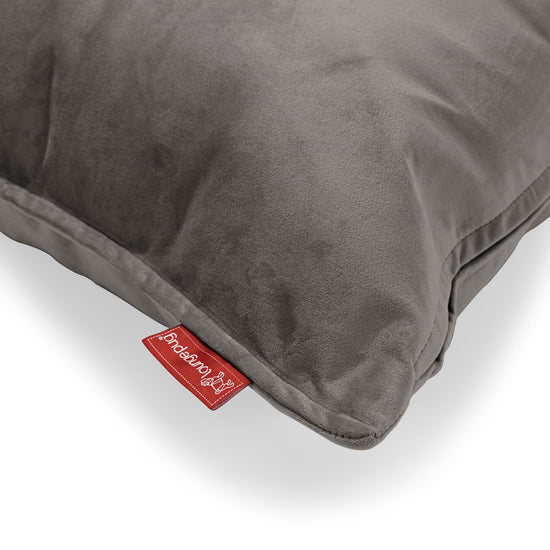Coussin Rond 50cm - Velours Anthracite 02