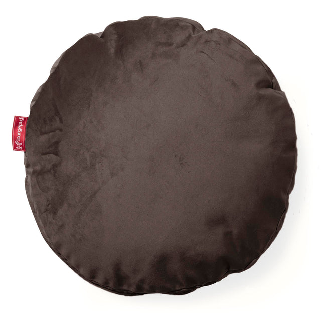 Coussin Rond 50cm - Velours Espresso 01