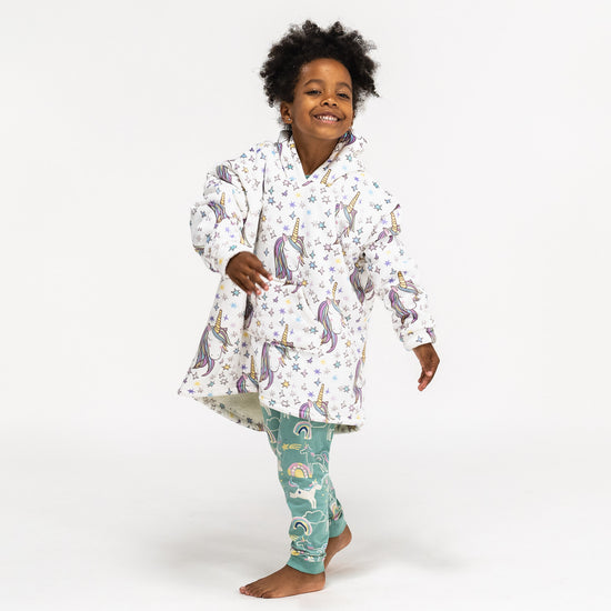 Couverture à Capuche pour Enfants - Molleton Licorne 02