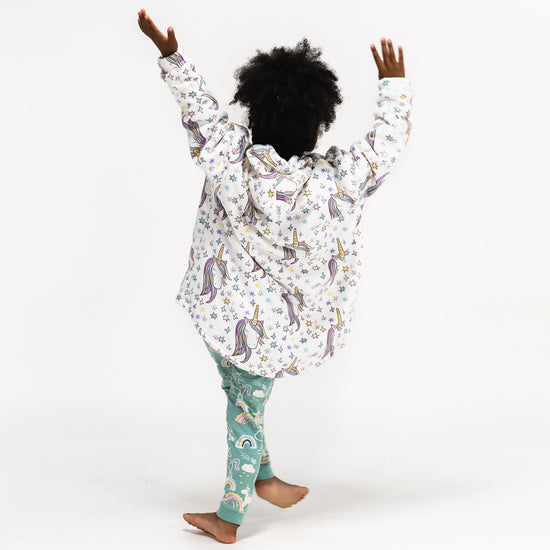 Couverture à Capuche pour Enfants - Molleton Licorne 04