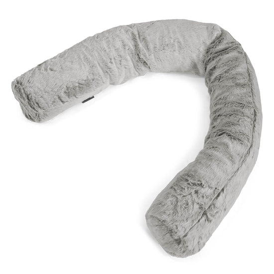 Traversin XXL - Fausse Fourrure Lapin Gris clair 01
