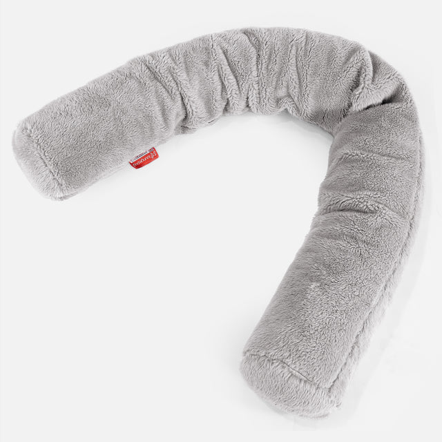 Traversin XXL - Fausse Fourrure Nounours Gris moyen 01