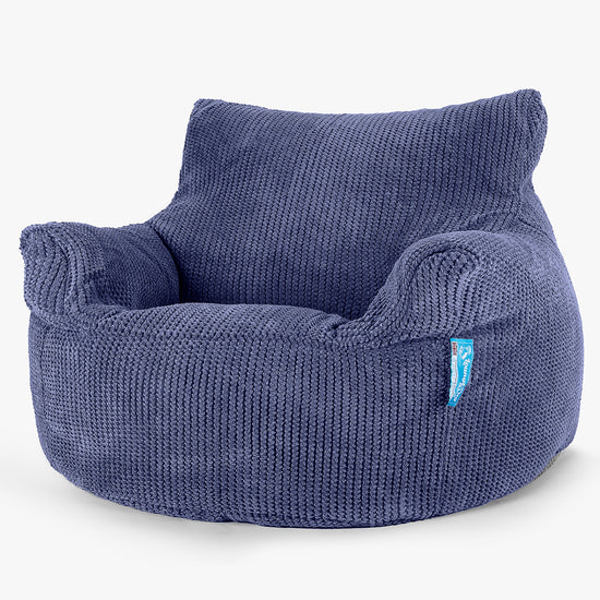 Fauteuil Pouf Enfant 3-8 ans - Pompon Violet 01