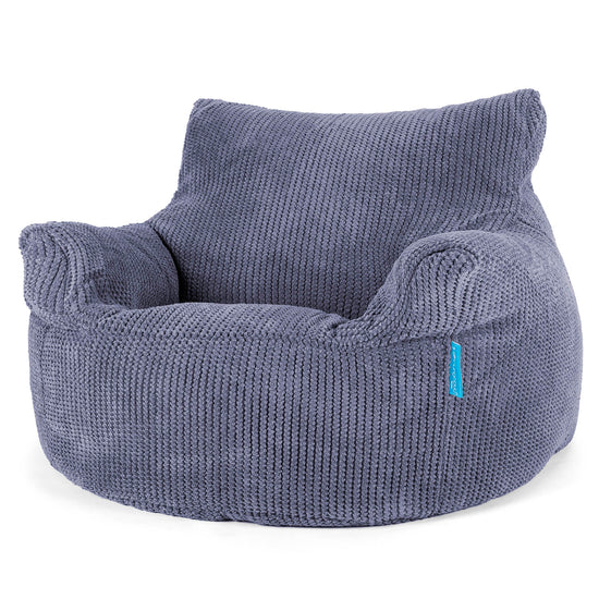 Fauteuil Pouf Enfant 3-8 ans - Pompon Violet 01