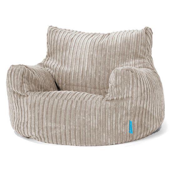 Fauteuil Pouf Enfant 3-8 ans - Côtelé Vison 01
