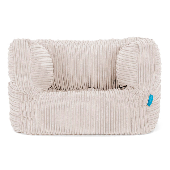 Fauteuil Pouf Albert pour Enfant 1-5 ans - Côtelé Ivoire 01