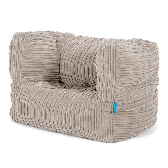 Fauteuil Pouf Albert pour Enfant 1-5 ans - Côtelé Vison 02