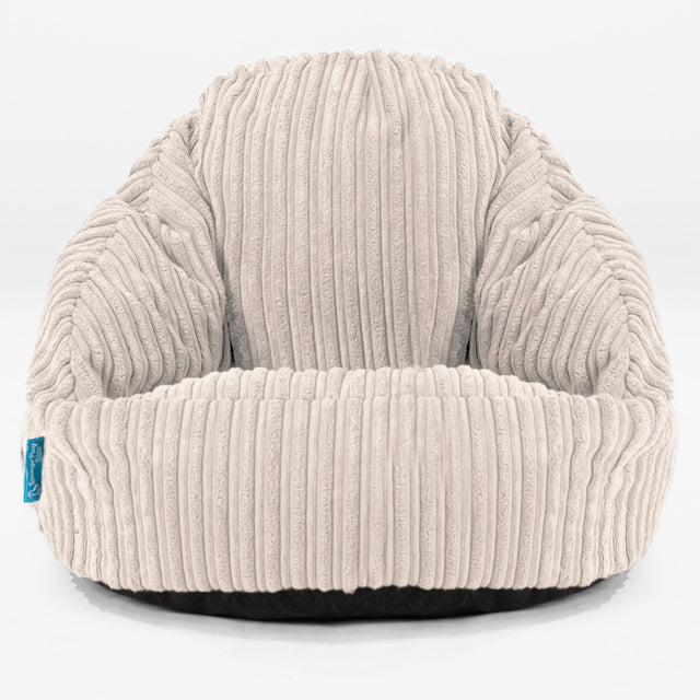 Pouf Chaise Bubble pour Enfants 1-3 ans - Côtelé Ivoire 01