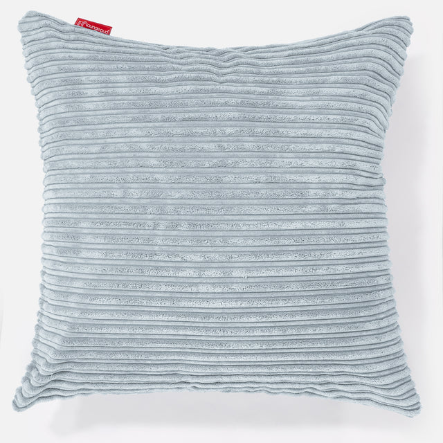 Grand Coussin 70 x 70cm - Côtelé Bébé Bleu 01