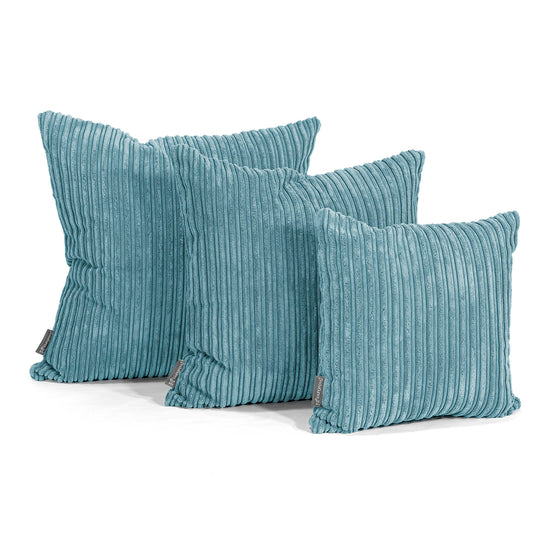 Grand Coussin 70 x 70cm - Côtelé Mer Égée 02