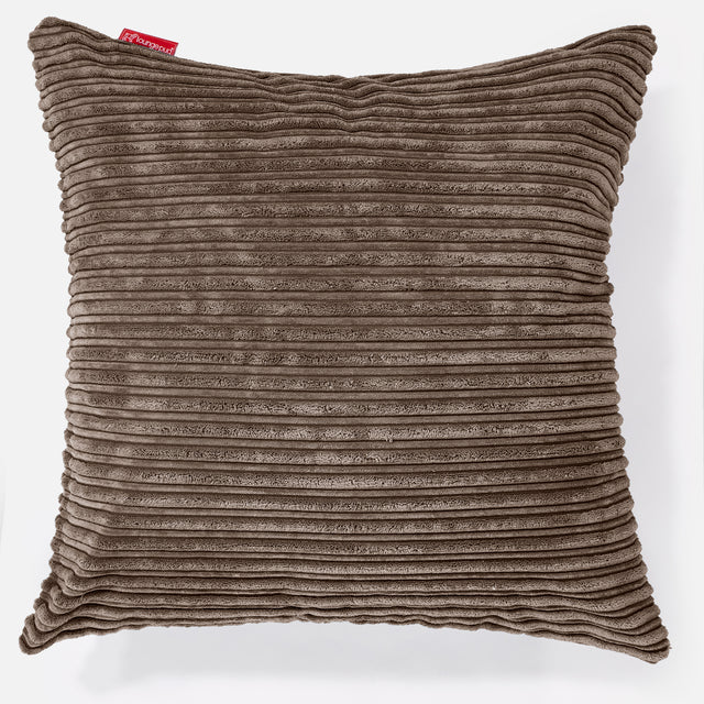 Grand Coussin 70 x 70cm - Côtelé Moka 01